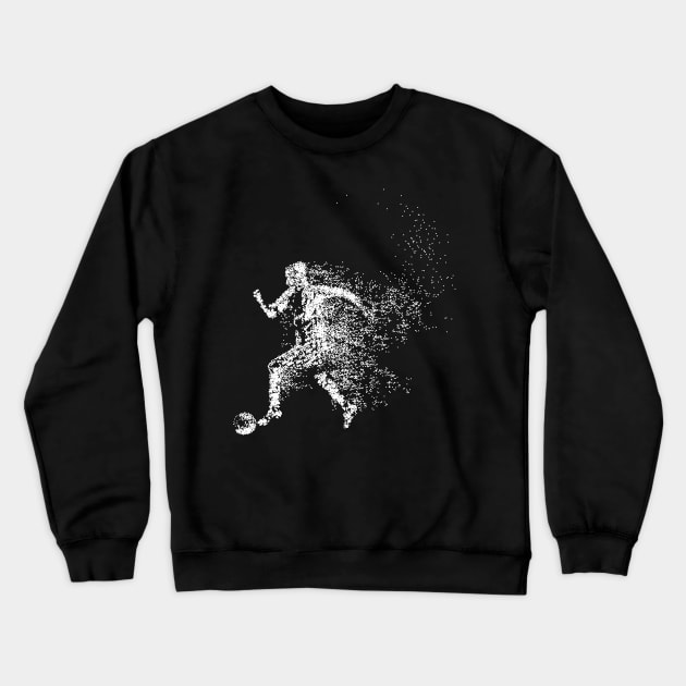 Soccer Player Particles Crewneck Sweatshirt by letnothingstopyou